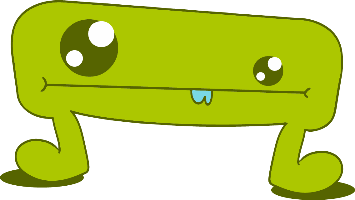 Green Cartoon Character